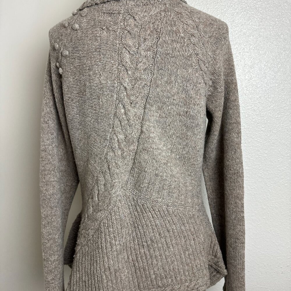 Anthropologie Leifsdottir Buttoned Wool Knit Cardigan Size M - Picture 8 of 13